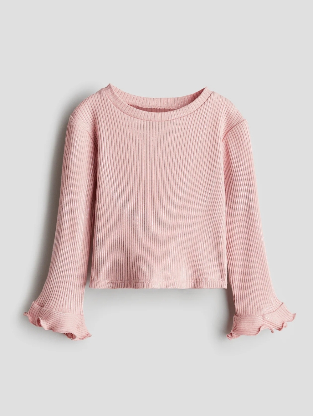 đź’– H&M Shimmery Pink 2-Piece Set | Flare Sleeve Top + Skirt | 2T (Fits 3T) NWOT - Picture 4 of 13